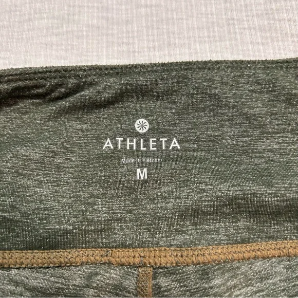 Athleta Mind over Matter Capri Cropped Leggings Lattice Size‎ M Medium Green - Picture 5 of 8